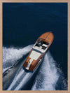 Vintage Speedboat Framed Art Print