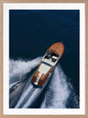 Vintage Speedboat Framed Art Print