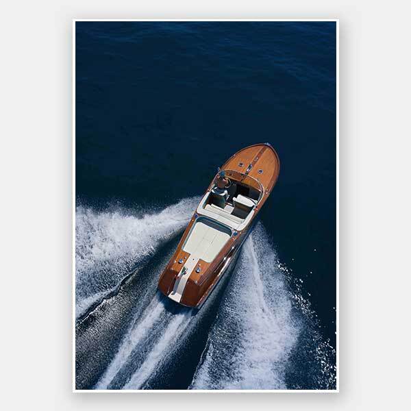 Vintage Speedboat Unframed Art Print