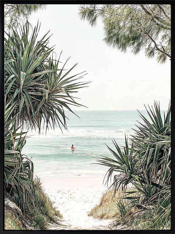 Private Beach Canvas Art Print