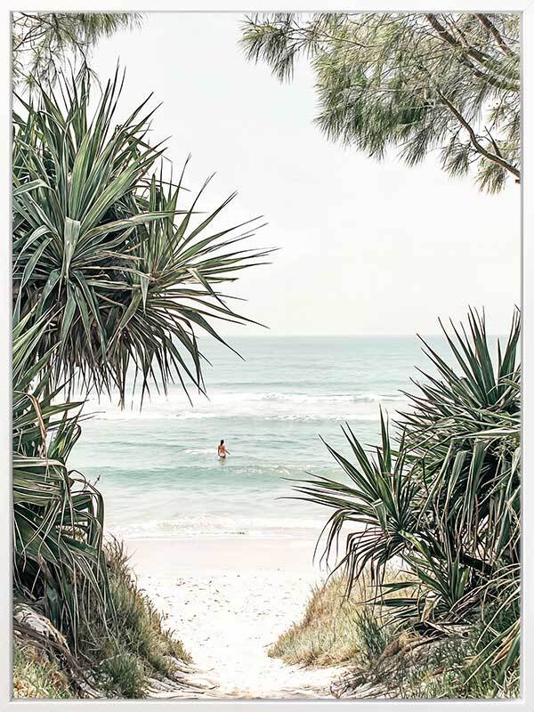 Private Beach Canvas Art Print