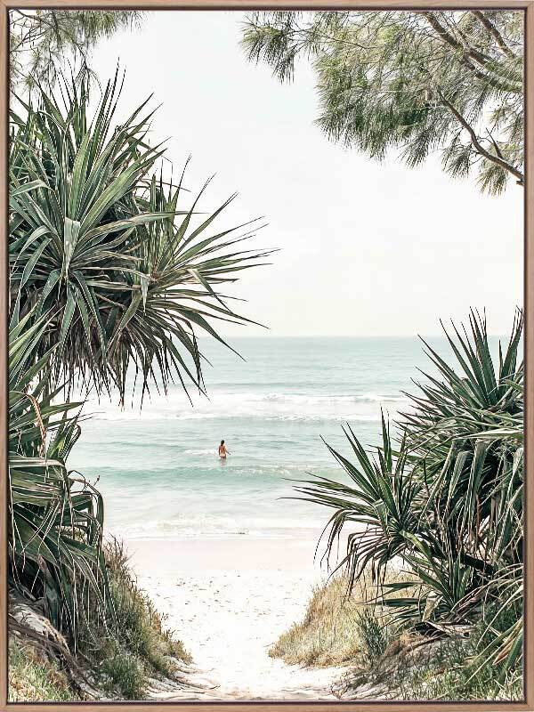 Private Beach Canvas Art Print