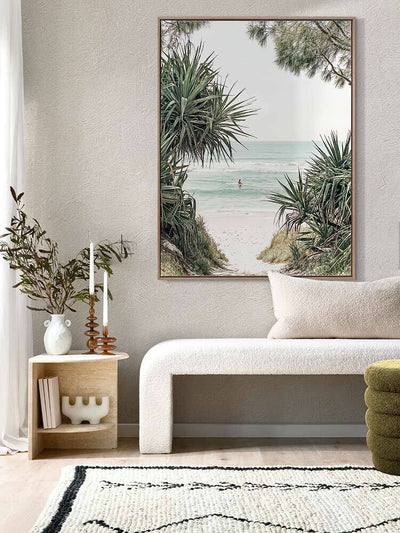 Private Beach Canvas Art Print | Lifestyle