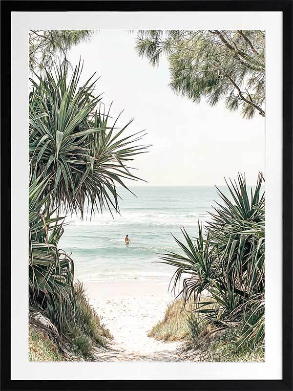 Private Beach Framed Art Print