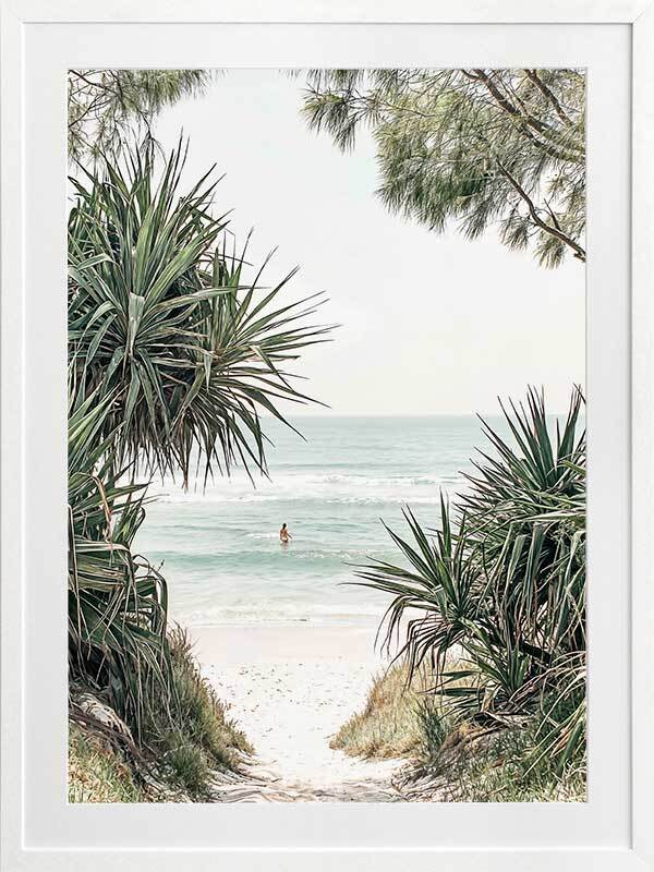 Private Beach Framed Art Print