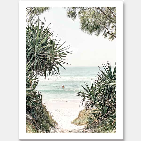 Private Beach Unframed Art Print