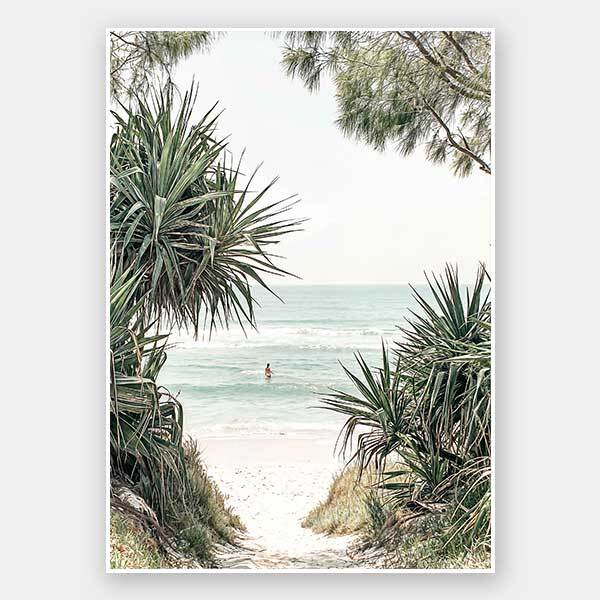 Private Beach Unframed Art Print