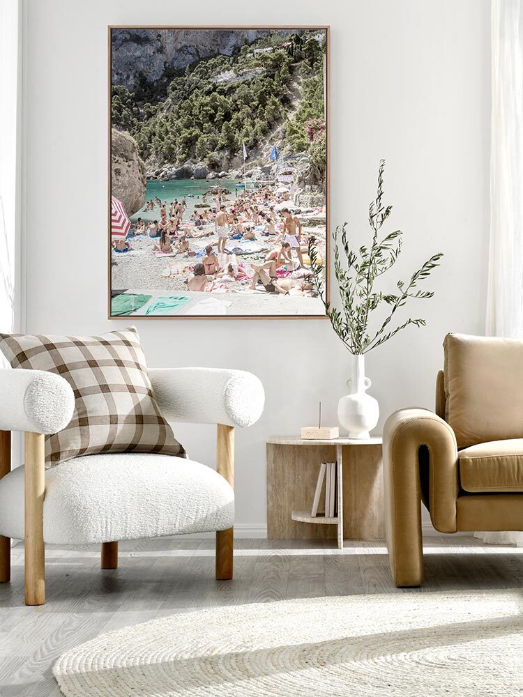 Marina Piccola Beach Canvas Art Print | Lifestyle