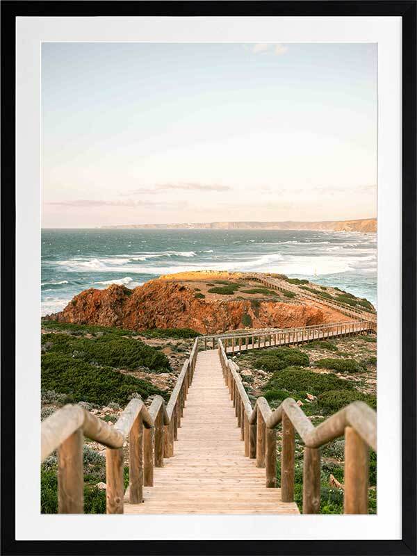 Beach Boardwalk Framed Art Print