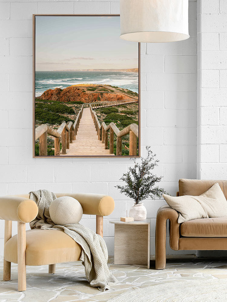 Beach Boardwalk Canvas Art Print | Lifestyle