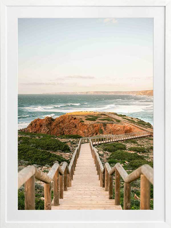 Beach Boardwalk Framed Art Print