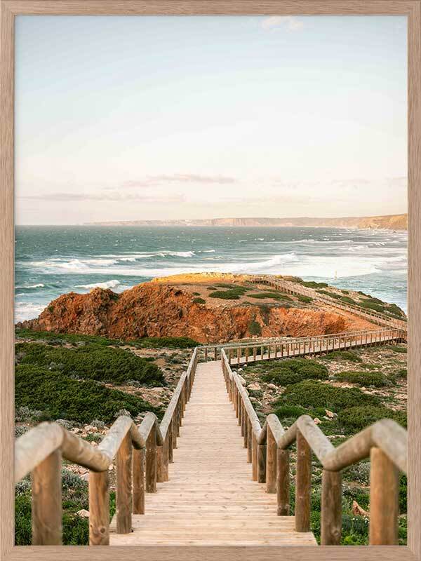 Beach Boardwalk Framed Art Print