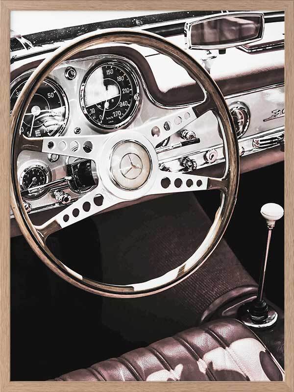 Vintage Benz Framed Art Print