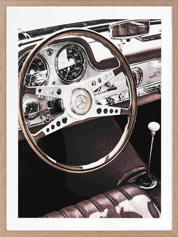 Vintage Benz Framed Art Print