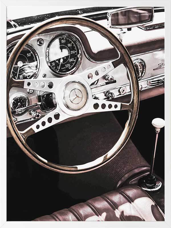 Vintage Benz Framed Art Print