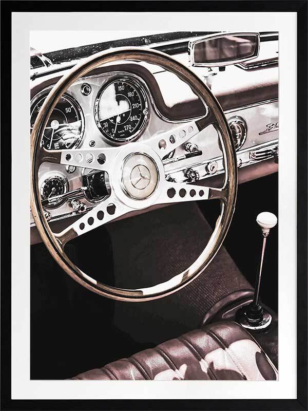 Vintage Benz Framed Art Print