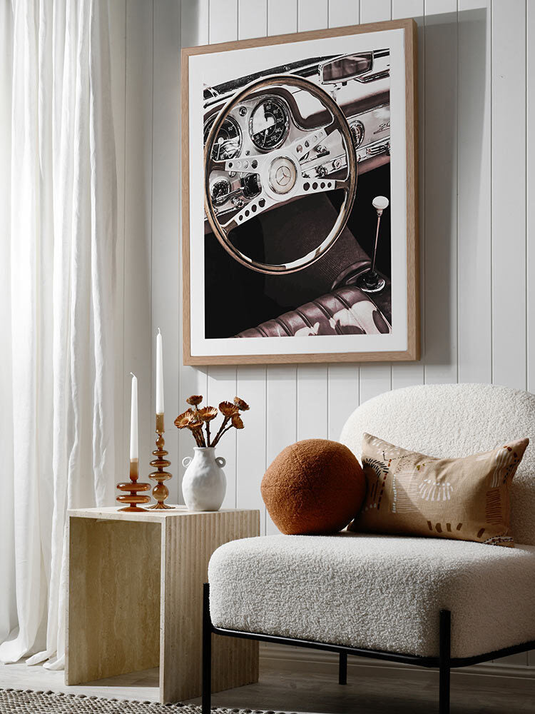 Vintage Benz Framed Art Print