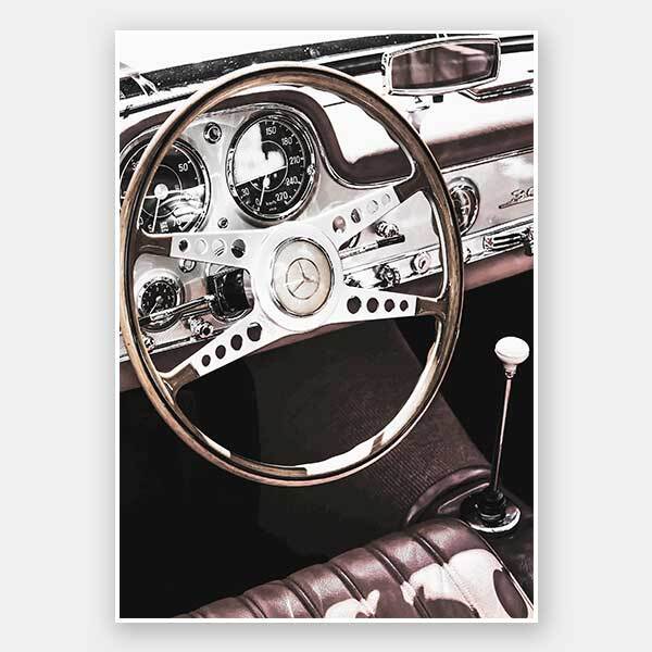 Vintage Benz Unframed Art Print