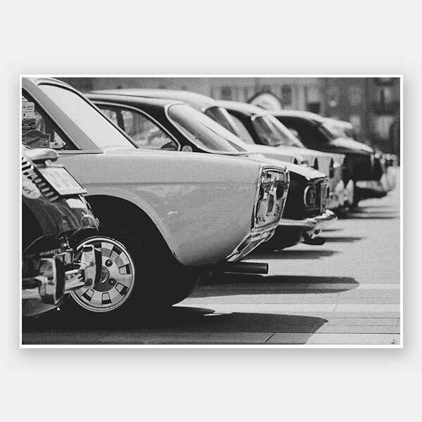 Vintage Car Show Unframed Art Print