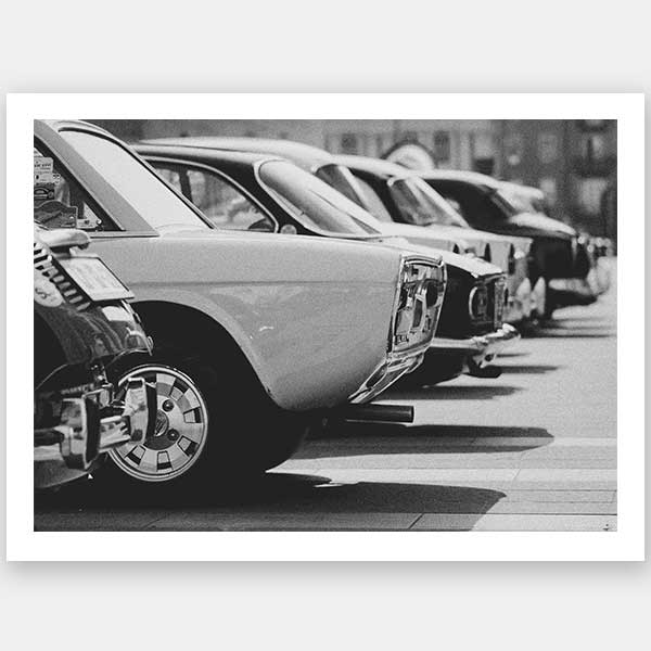Vintage Car Show Unframed Art Print