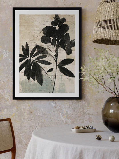 Inky Floral I Framed Art Print