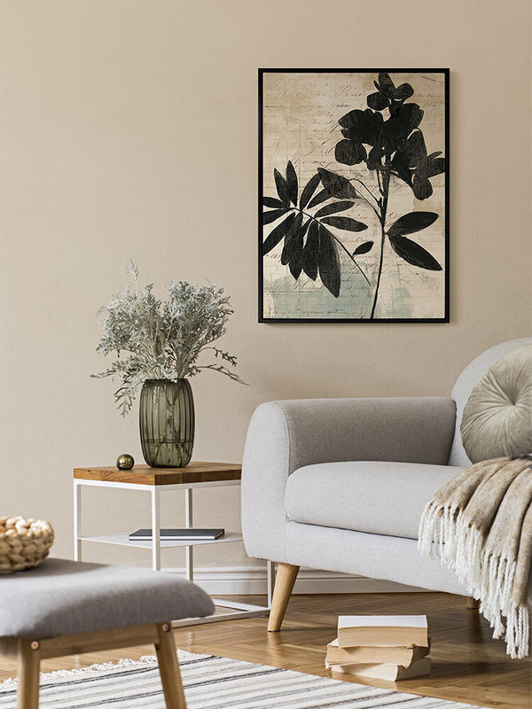 Inky Floral I Canvas Art Print | Lifestyle