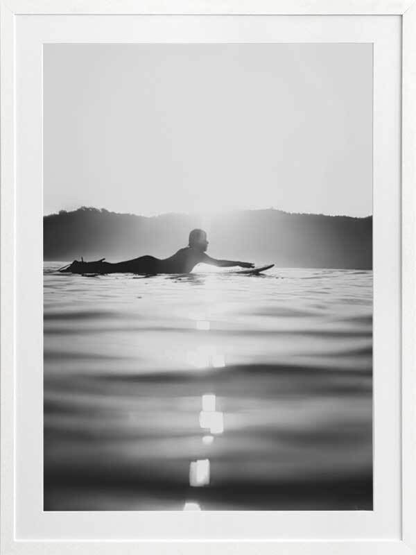 Sunrise Surfer Framed Art Print