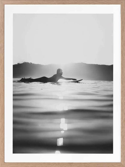 Sunrise Surfer Framed Art Print