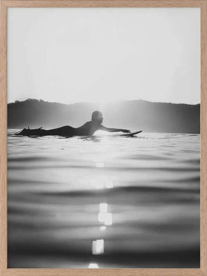 Sunrise Surfer Framed Art Print