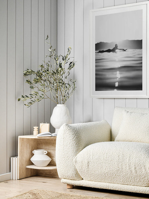 Sunrise Surfer Framed Art Print | Lifestyle