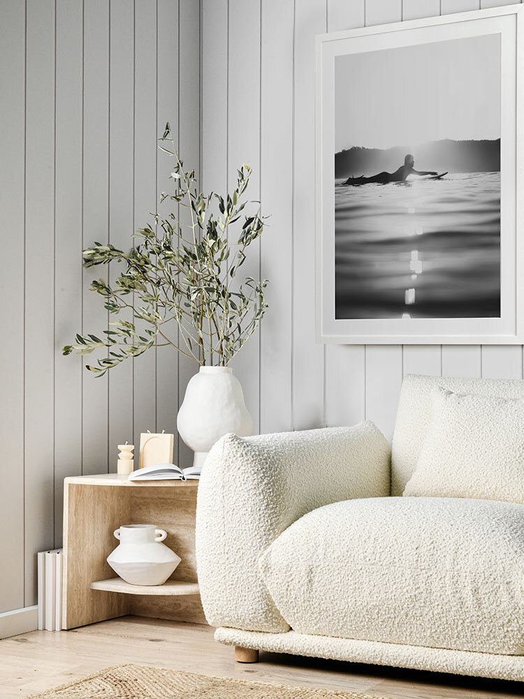 Sunrise Surfer Framed Art Print | Lifestyle