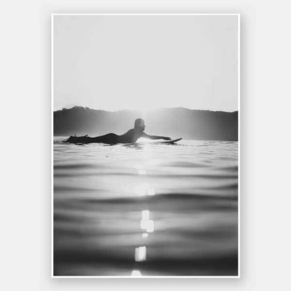 Sunrise Surfer Unframed Art Print