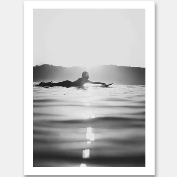 Sunrise Surfer Unframed Art Print