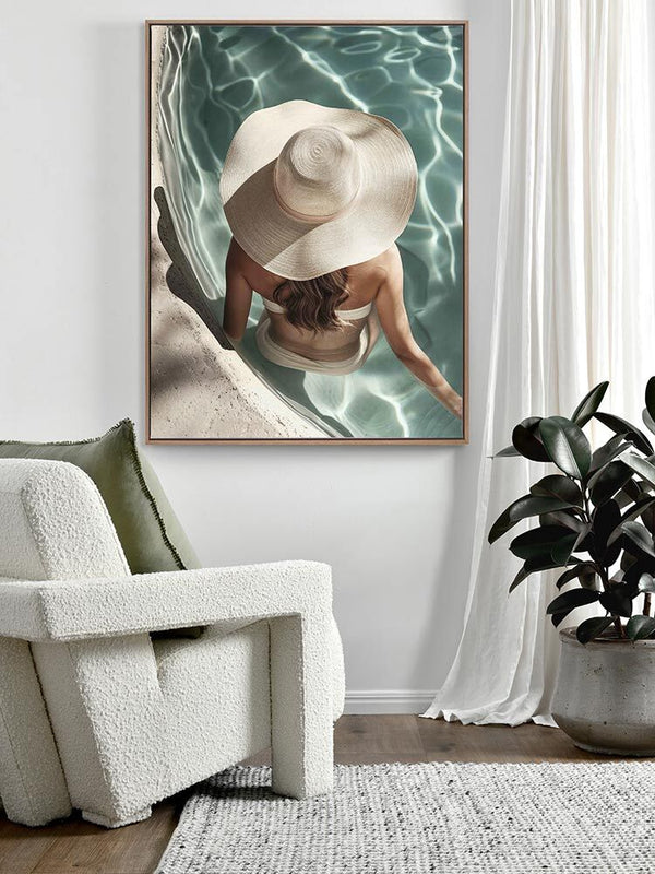 Poolside Chic Canvas Art Print | Lifestyle