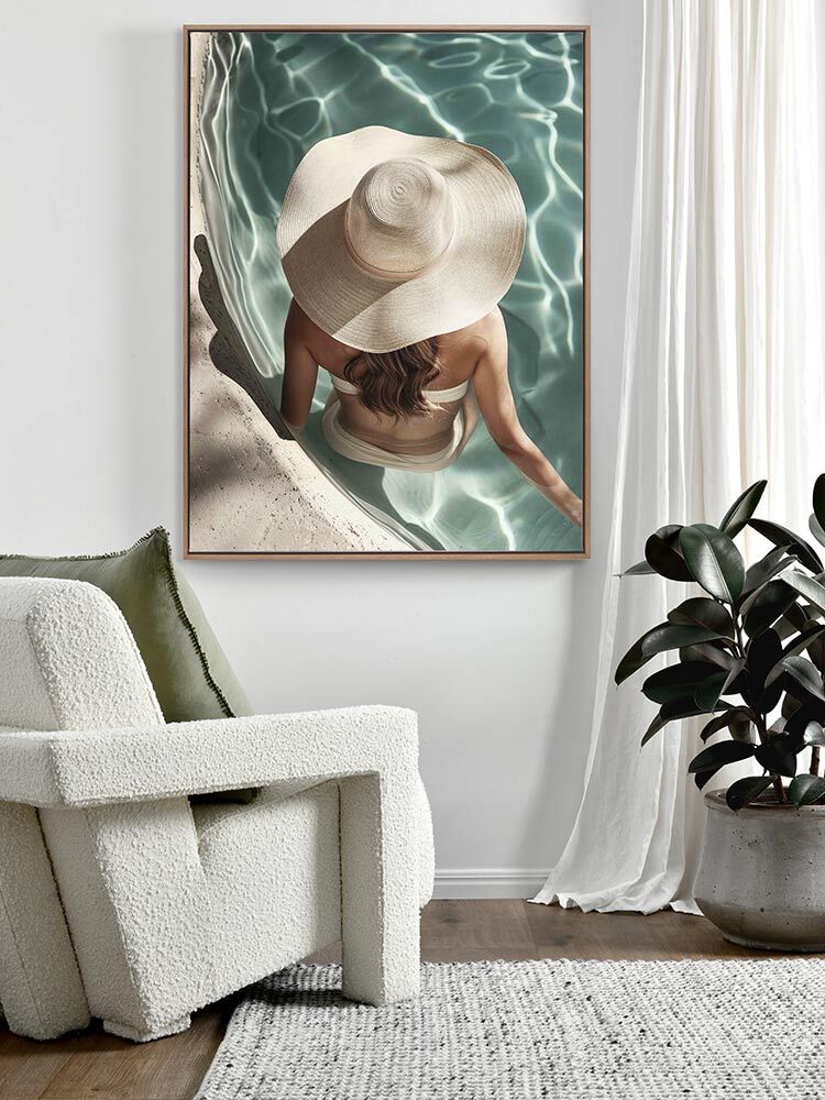 Poolside Chic Canvas Art Print | Lifestyle