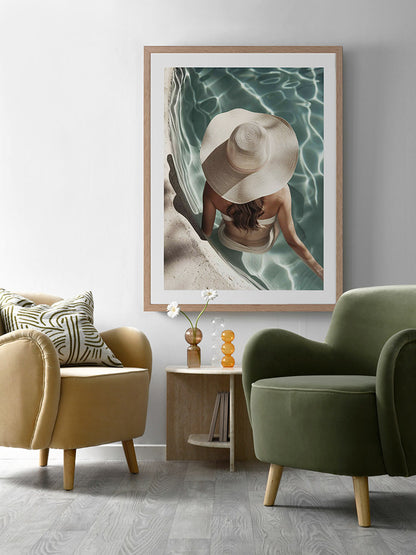 Poolside Chic Framed Art Print