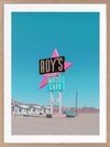 Retro Motel Roadside Framed Art Print