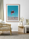 Retro Motel Roadside Framed Art Print | Lifestyle