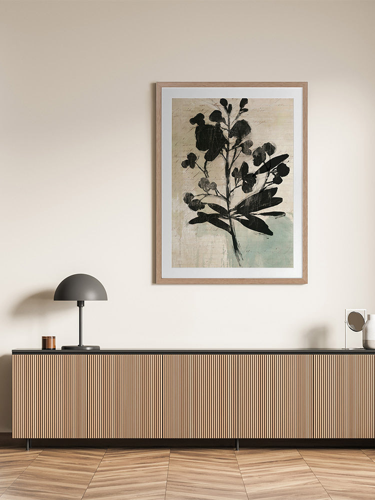 Inky Floral II Framed Art Print