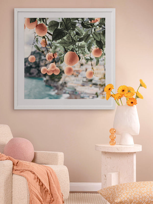 Peachy Dreams Framed Art Print | Lifestyle