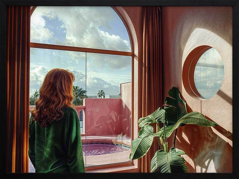 Her Golden Hour Framed Art Print