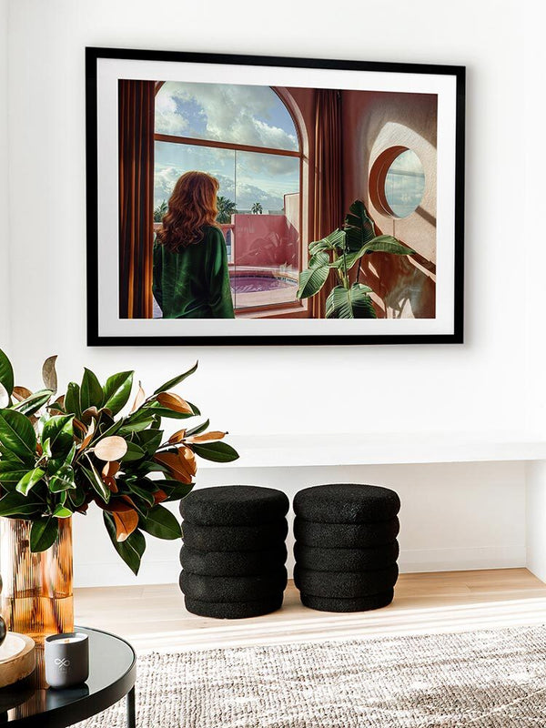 Her Golden Hour Framed Art Print | Lifestyle