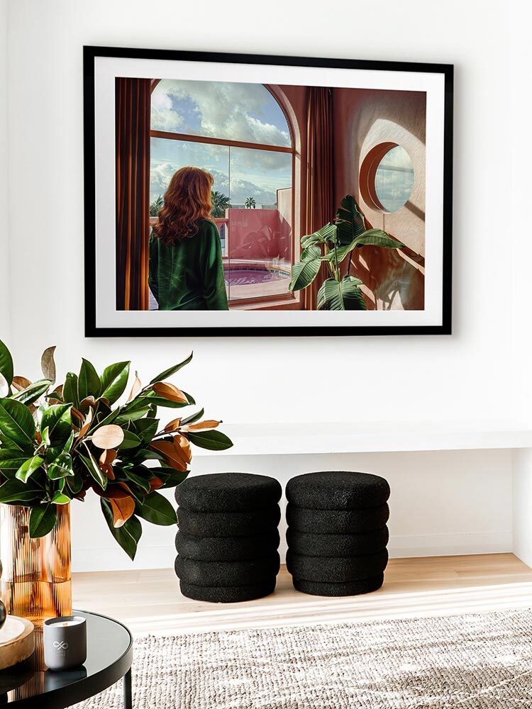 Her Golden Hour Framed Art Print | Lifestyle