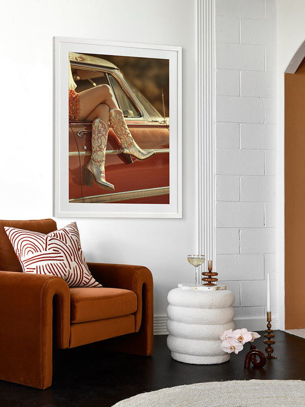 Cowboy Boots and Cadillacs Framed Art Print | Lifestyle