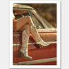 Cowboy Boots and Cadillacs Unframed Art Print