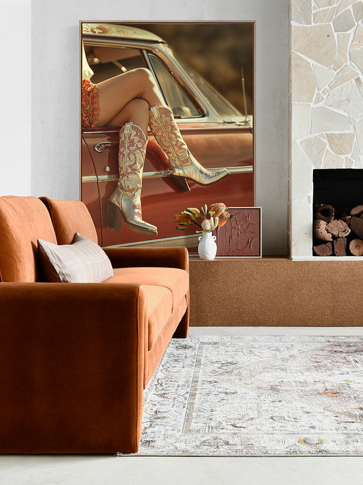 Cowboy Boots and Cadillacs Canvas Art Print | Lifestyle