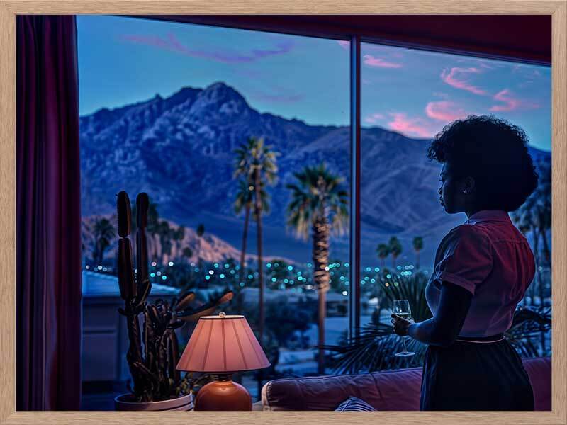 An Evening in Palm Springs Framed Art Print