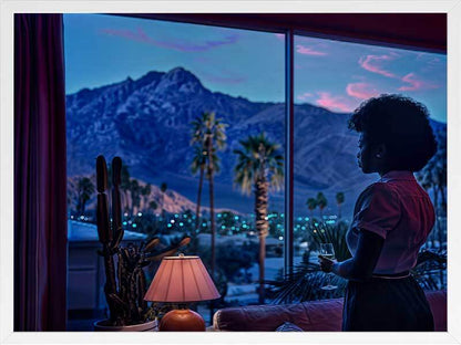 An Evening in Palm Springs Framed Art Print