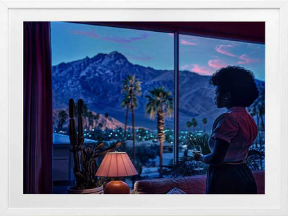 An Evening in Palm Springs Framed Art Print