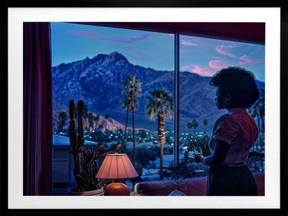 An Evening in Palm Springs Framed Art Print